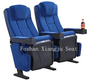 China 580MM Width Molded Foam Movie Theater Chairs Leather / Fabric Automatic Soft Return supplier