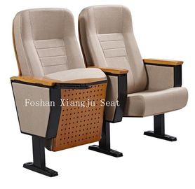 China Home Furniture Auditorium Theater Seating Wooden Back Cold Rolled Steel Feet supplier