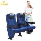 Cold Rolled Steel Legs PP Injection Fold Armrest PU Mould Foam Movie Theater Chairs