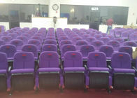 Blue Folding Lecture Theater Hall Seats Small Back  Auditorium Church Chairs For Sale