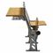 Beige College Stadium Amphitheater Chair And Fixed Desk Multiple - Plywood Floor Mount Stand Feet supplier