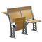 Beige College Stadium Amphitheater Chair And Fixed Desk Multiple - Plywood Floor Mount Stand Feet supplier