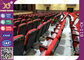 Red Color Plastic Church Chairs / Conference Auditorium Hall Seats supplier